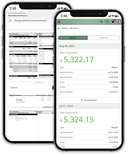 Cannabis Payroll Software Mobile Device Screenshot