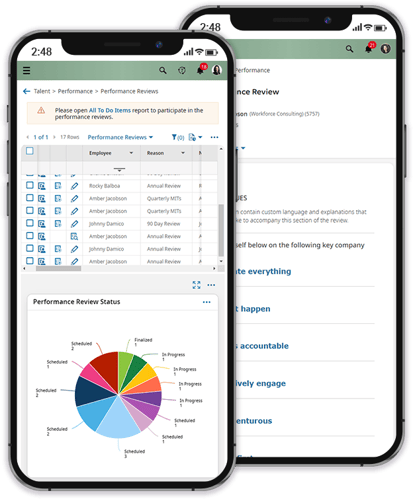 Cannabis Employee Performance Review Software Mobile Device Screenshot