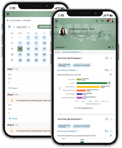 Cannabis Employee Scheduling Software Mobile Device Screenshot