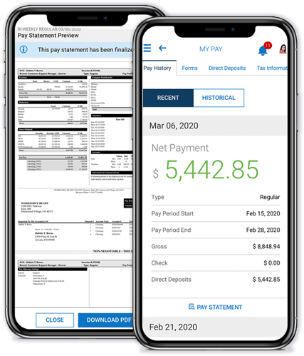 Cannabis Payroll Dashboard & Mobile Pay Statement Screenshot Cannabis Payroll Dashboard & Mobile Pay Statement Screenshot