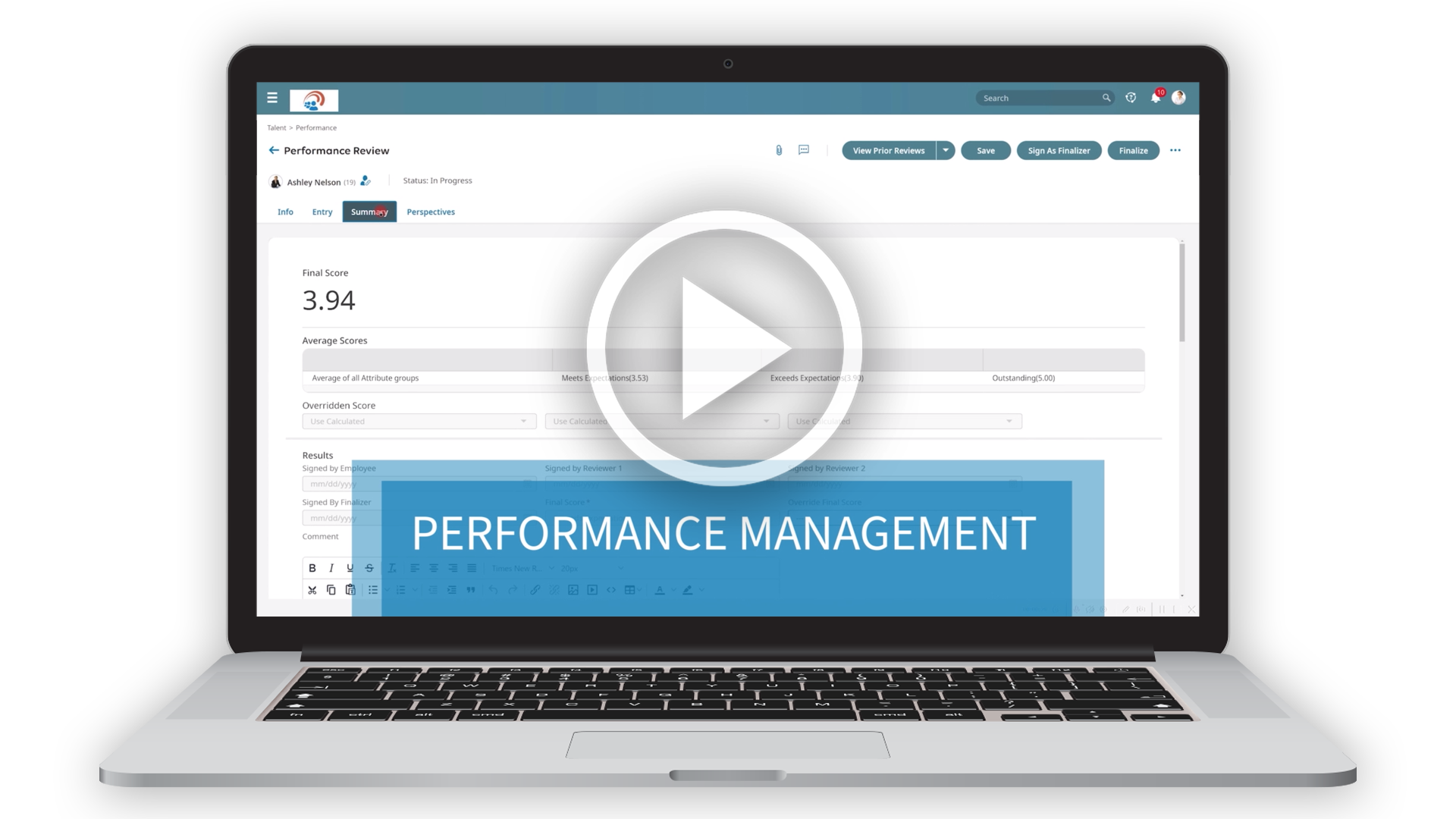 Performance Management Software Demo Video Thumbnail