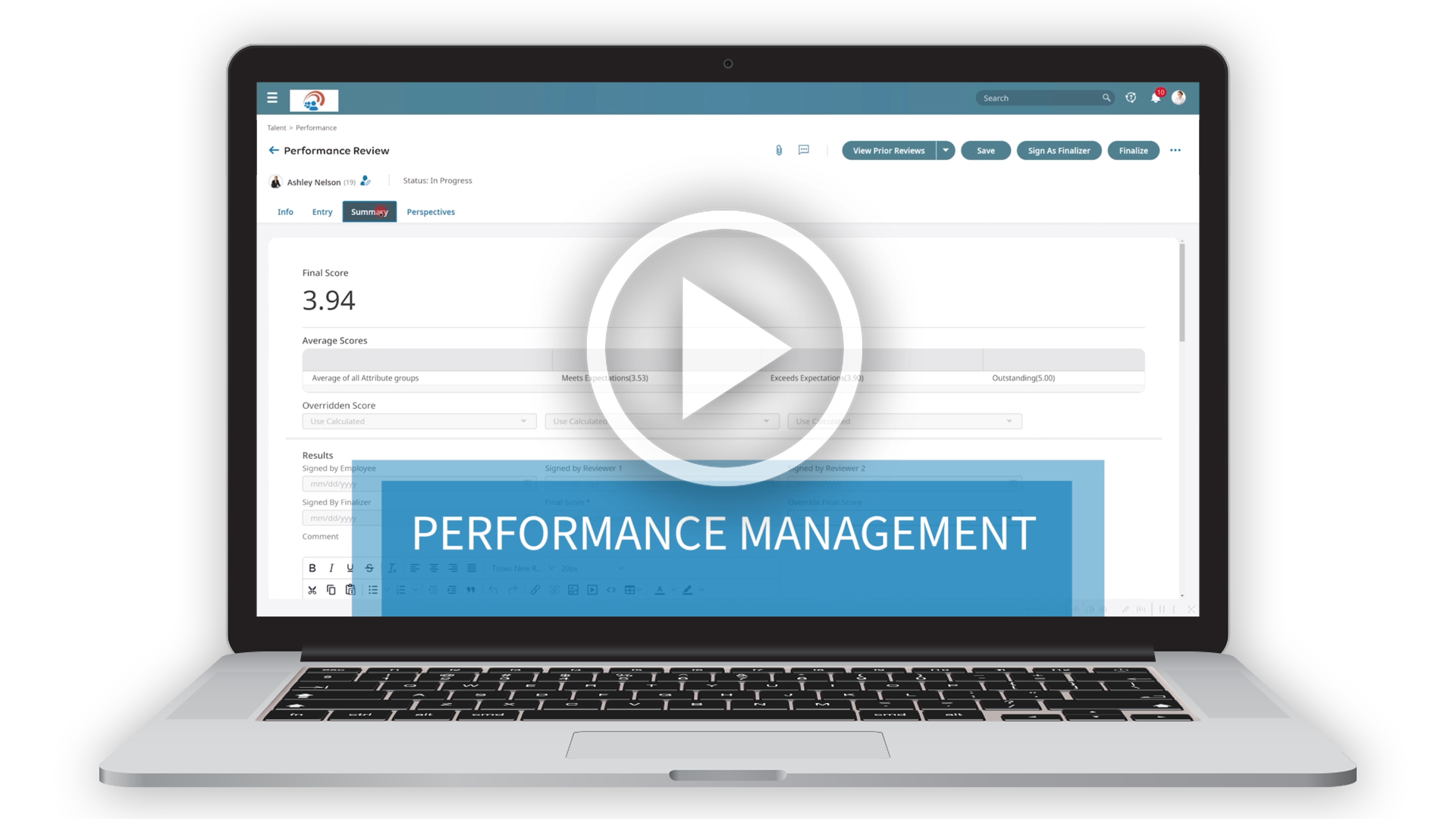 Performance Management Software Demo Video Thumbnail